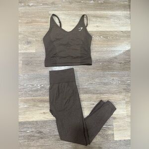 Gymshark Brown Racerback Sports Bra Medium Support